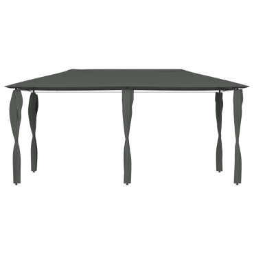 vidaXL Κιόσκι με Καλύμματα Στύλων Ανθρακί 2,98x5,3x2,59 μ. 160 γρ./μ²