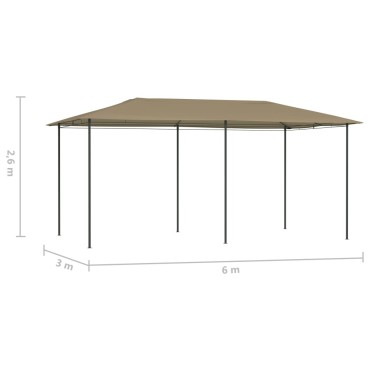vidaXL Κιόσκι Taupe 2,98 x 5,3 x 2,59 μ. 160 γρ./μ²