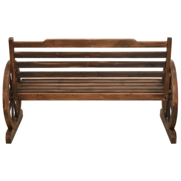 vidaXL Παγκάκι Κήπου από Μασίφ Ξύλο Ελάτης 112x61x78cm 1 τεμ.
