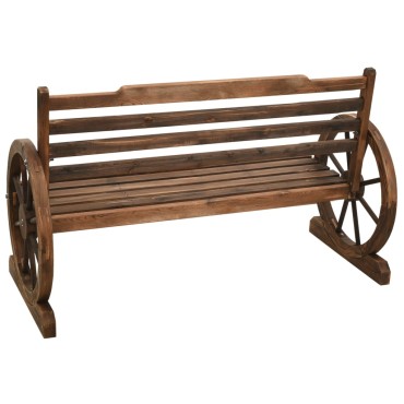 vidaXL Παγκάκι Κήπου από Μασίφ Ξύλο Ελάτης 112x61x78cm 1 τεμ.