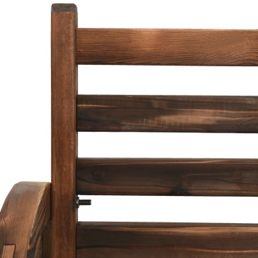 vidaXL Παγκάκι Κήπου από Μασίφ Ξύλο Ελάτης 112x61x78cm 1 τεμ.