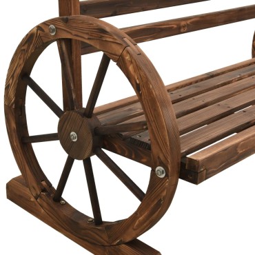 vidaXL Παγκάκι Κήπου από Μασίφ Ξύλο Ελάτης 112x61x78cm 1 τεμ.