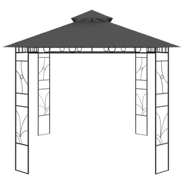 vidaXL Κιόσκι Ανθρακί 4 x 3 x 2,7 μ. 160 γρ./μ²
