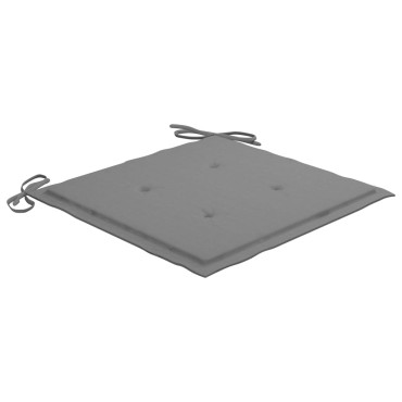vidaXL Μαξιλάρια Καρέκλας Κήπου 2 τεμ. Γκρι 40x40x4cm Υφασμάτινα