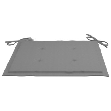 vidaXL Μαξιλάρια Καρέκλας Κήπου 2 τεμ. Γκρι 40x40x4cm Υφασμάτινα