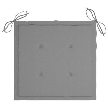 vidaXL Μαξιλάρια Καρέκλας Κήπου 2 τεμ. Γκρι 40x40x4cm Υφασμάτινα