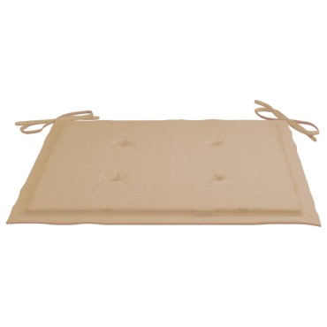 vidaXL Μαξιλάρια Καρέκλας Κήπου 2 τεμ. Μπεζ 40x40x4cm Υφασμάτινα