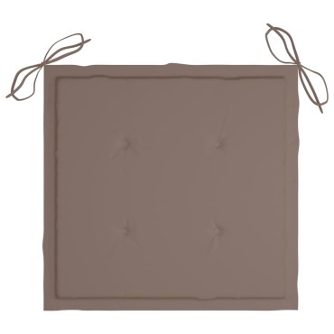 vidaXL Μαξιλάρια Καρέκλας Κήπου 6 τεμ. Taupe 40x40x4cm Υφασμάτινα