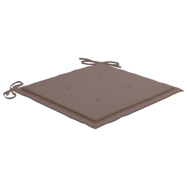 vidaXL Μαξιλάρια Καρέκλας Κήπου 6 τεμ. Taupe 40x40x4cm Υφασμάτινα