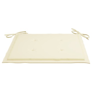 vidaXL Μαξιλάρια Καρέκλας Κήπου 6 τεμ. Κρεμ 50x50x3cm Ύφασμα Oxford