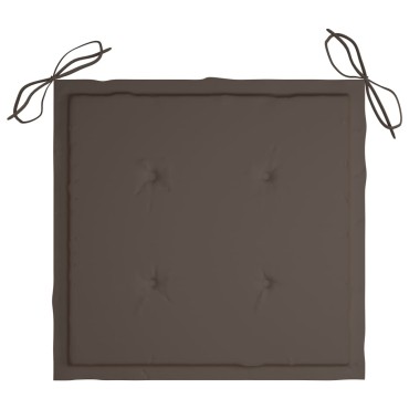 vidaXL Μαξιλάρια Καρέκλας Κήπου 4 τεμ. Taupe 50x50x4cm Oxford Ύφασμα