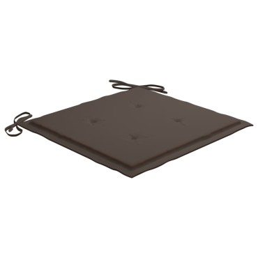 vidaXL Μαξιλάρια Καρέκλας Κήπου 4 τεμ. Taupe 50x50x4cm Oxford Ύφασμα