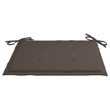vidaXL Μαξιλάρια Καρέκλας Κήπου 4 τεμ. Taupe 50x50x4cm Oxford Ύφασμα