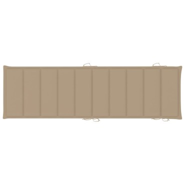 vidaXL Μαξιλάρι Ξαπλώστρας Μπεζ 186x58x4cm από Ύφασμα Oxford