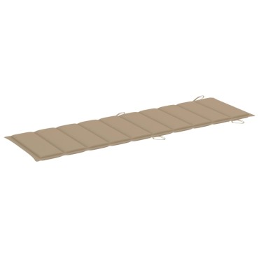 vidaXL Μαξιλάρι Ξαπλώστρας Μπεζ 186x58x4cm από Ύφασμα Oxford