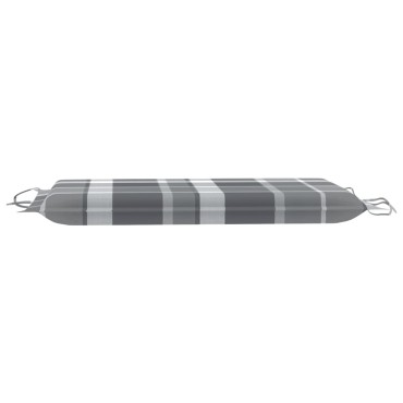 vidaXL Μαξιλάρι Ξαπλώστρας Γκρι Καρό 186x58x4cm από Ύφασμα Oxford