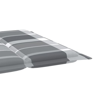 vidaXL Μαξιλάρι Ξαπλώστρας Γκρι Καρό 186x58x4cm από Ύφασμα Oxford