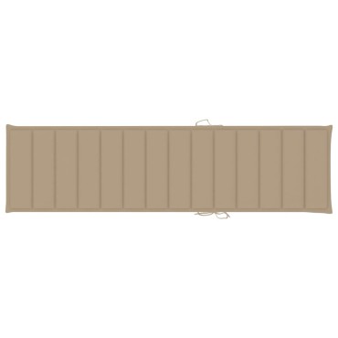 vidaXL Μαξιλάρι Ξαπλώστρας Μπεζ 200x50x3cm από Ύφασμα Oxford
