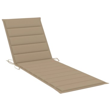 vidaXL Μαξιλάρι Ξαπλώστρας Μπεζ 200x70x3cm από Ύφασμα Oxford