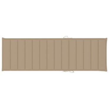vidaXL Μαξιλάρι Ξαπλώστρας Μπεζ 200x70x3cm από Ύφασμα Oxford