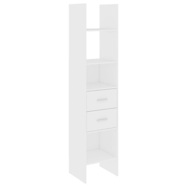 vidaXL Βιβλιοθήκη Λευκή 40x35x180cm από Επεξ. Ξύλο 1 τεμ.