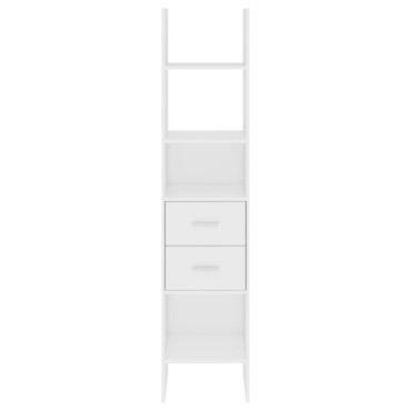 vidaXL Βιβλιοθήκη Λευκή 40x35x180cm από Επεξ. Ξύλο 1 τεμ.