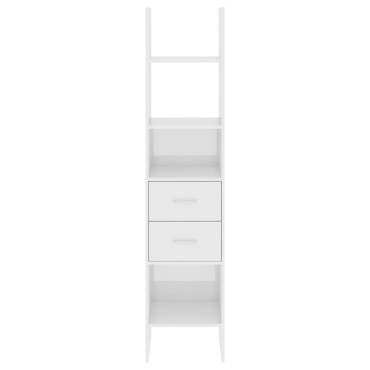 vidaXL Βιβλιοθήκη Γυαλιστερό Λευκό 40x35x180cm από Επεξ. Ξύλο 1 τεμ.