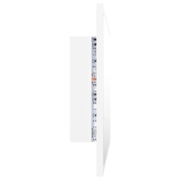 vidaXL Καθρέφτης Μπάνιου με LED Λευκός 60x8,5x37cm Ακρυλικός 1 τεμ.