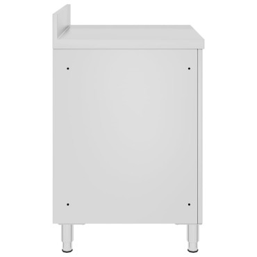 vidaXL Ερμάριο Πάγκος Εργασίας 60 x 60 x 96 εκ. από Ανοξείδωτο Ατσάλι