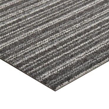 vidaXL Μοκέτα Πλακάκι 20 τεμ. Ανθρακί Ριγέ 5 μ² 50x50 εκ.