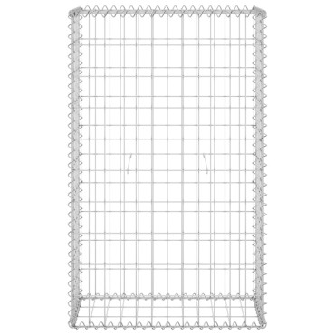 vidaXL Συρματοκιβώτιο Τοίχος 60x30x100cm Γαλβαν. Χάλυβας + Καλύμματα