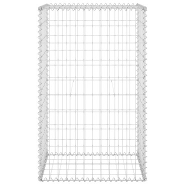 vidaXL Συρματοκιβώτιο Τοίχος 60x50x100cm Γαλβαν. Χάλυβας + Καλύμματα