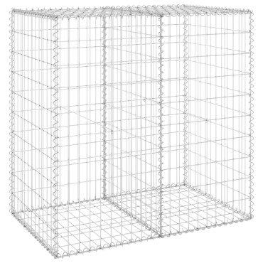 vidaXL Συρματοκιβώτιο Τοίχος 100x60x100cm Γαλβαν.Χάλυβας + Καλύμματα