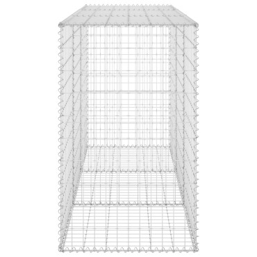 vidaXL Συρματοκιβώτιο Τοίχος 200x60x100cm Γαλβαν.Χάλυβας + Καλύμματα
