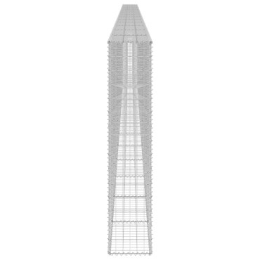 vidaXL Συρματοκιβώτιο Τοίχος 900x30x150cm Γαλβαν.Χάλυβας + Καλύμματα