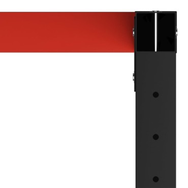 vidaXL Σκελετός Πάγκου Εργασίας Μαύρο/Κόκκινο 120x57x79cm Μεταλλικός 1 τεμ.