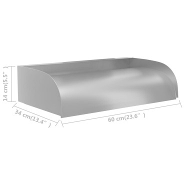 vidaXL Καταρράκτης 60 x 34 x 14 εκ. από Ανοξείδωτο Ατσάλι 304