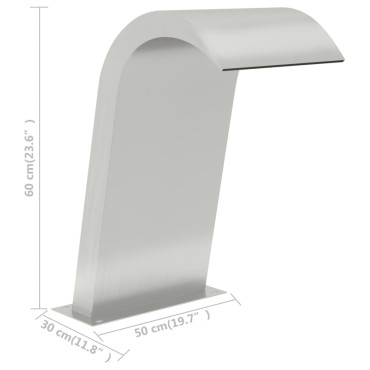 vidaXL Σιντριβάνι Πισίνας 50 x 30 x 60 εκ. από Ανοξείδωτο Ατσάλι 304