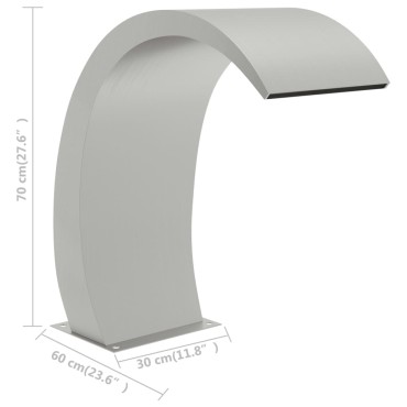 vidaXL Σιντριβάνι Πισίνας 22 x 60 x 70 εκ. από Ανοξείδωτο Ατσάλι 304