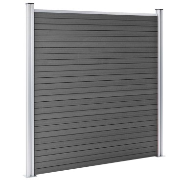 vidaXL Πάνελ Περίφραξης Μαύρο 180x186cm από WPC