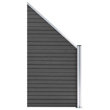 vidaXL Πάνελ Περίφραξης Μαύρο 95x(105-180)cm από WPC