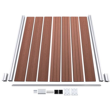 vidaXL Πάνελ Περίφραξης Καφέ 180x146cm από WPC