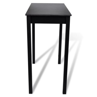 Τραπέζι Μπαρ με 4 Καρέκλες Μπαρ Μαύρο 115x55x107cm