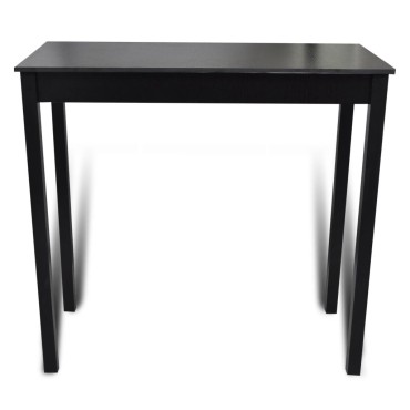 Τραπέζι Μπαρ με 4 Καρέκλες Μπαρ Μαύρο 115x55x107cm