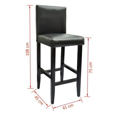 Τραπέζι Μπαρ με 4 Καρέκλες Μπαρ Μαύρο 115x55x107cm