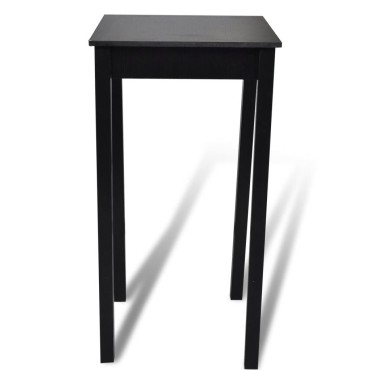 Τραπέζι Μπαρ με 2 Καρέκλες Μπαρ Μαύρο 55x55x107cm