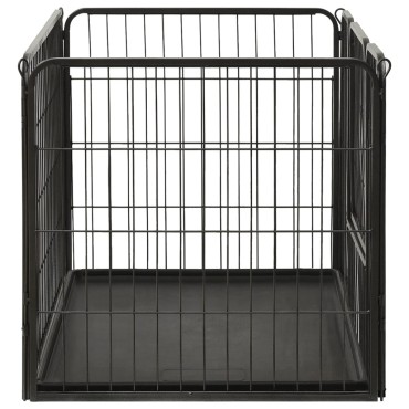 vidaXL Πάρκο Σκύλου 91,5 x 59 x 61 εκ. Ατσάλινο