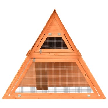 vidaXL Κλουβί Κουνελιών 152x128x108 εκ. από Μασίφ Ξύλο Πεύκου/Ελάτης