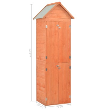 vidaXL Αποθήκη Κήπου 71 x 60 x 213 εκ. Ξύλινη
