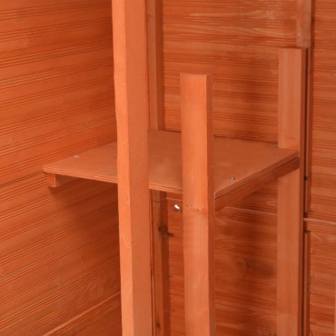 vidaXL Αποθήκη Κήπου 71 x 60 x 213 εκ. Ξύλινη
